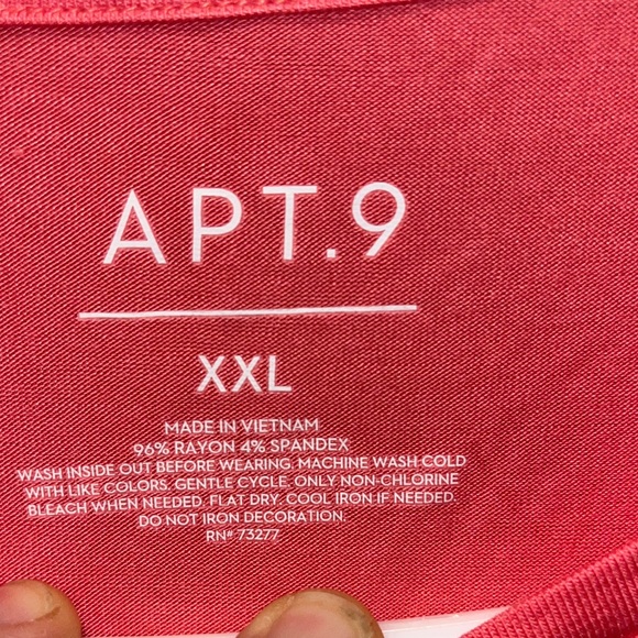 Apt. 9 Women's Coral Floral Tee NWT - Picture 4 of 7